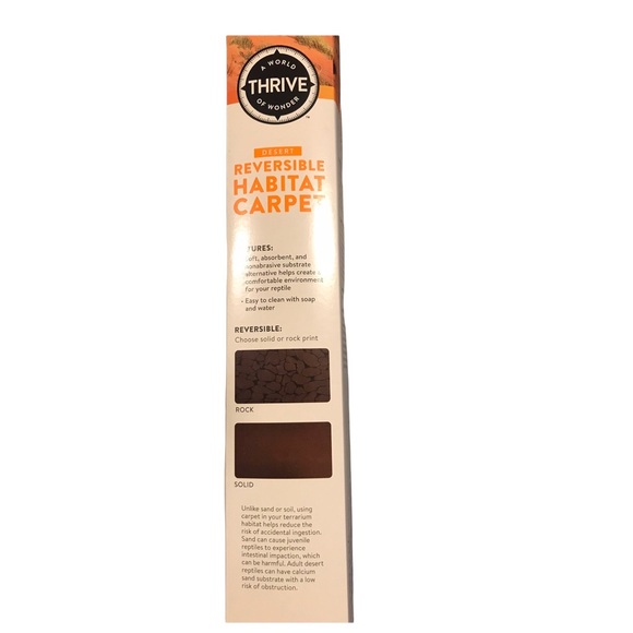 Thrive | New Desert Reversible Habitat Carpet Brown Reptile